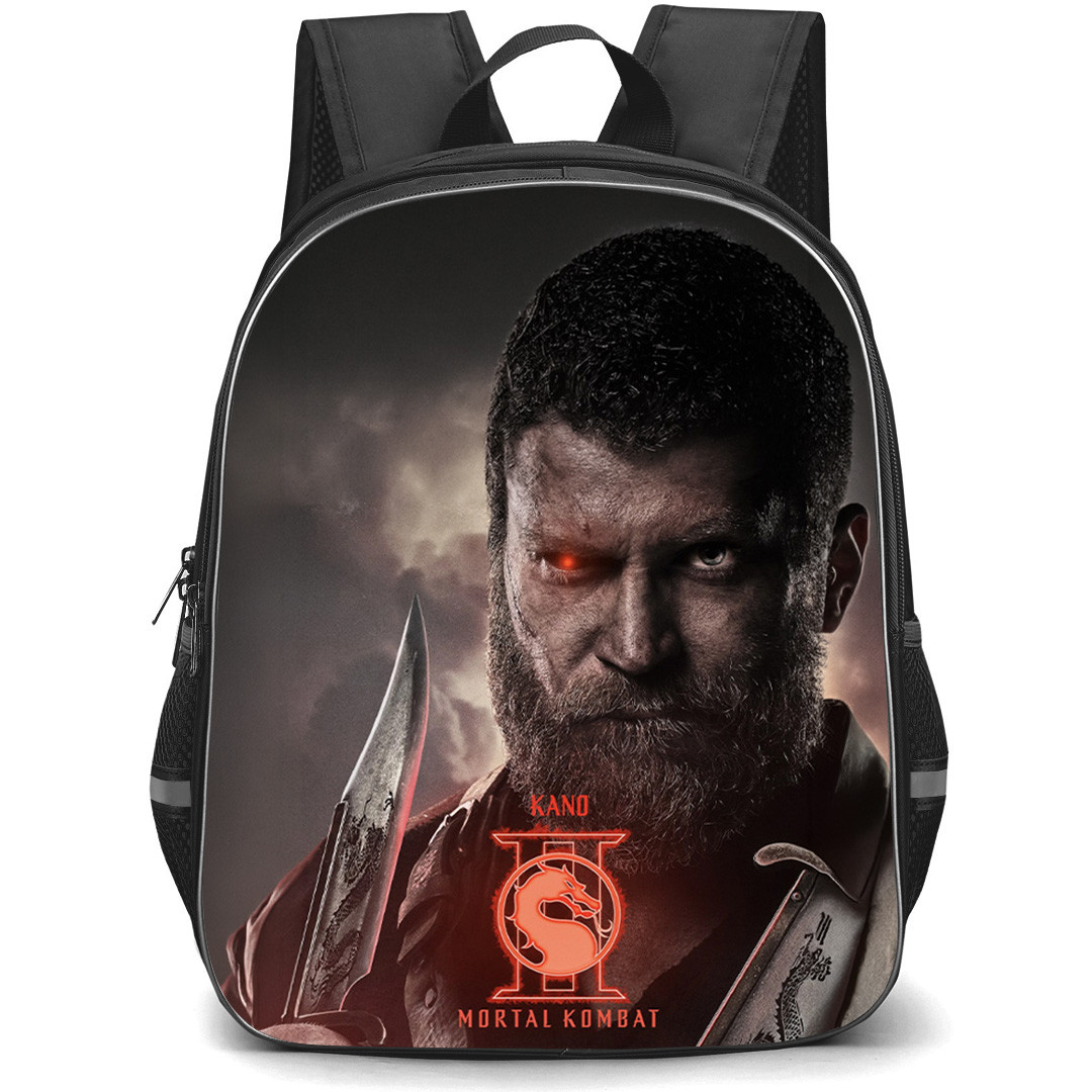 Mortal Kombat II Kand Backpack School Bag StudentPack - Kand Portrait With Neon Red Logo Poster