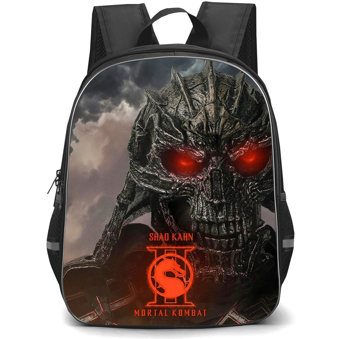 Mortal Kombat II Shad Khan Backpack School Bag StudentPack - Shad Khan Portrait With Neon Red Logo Poster