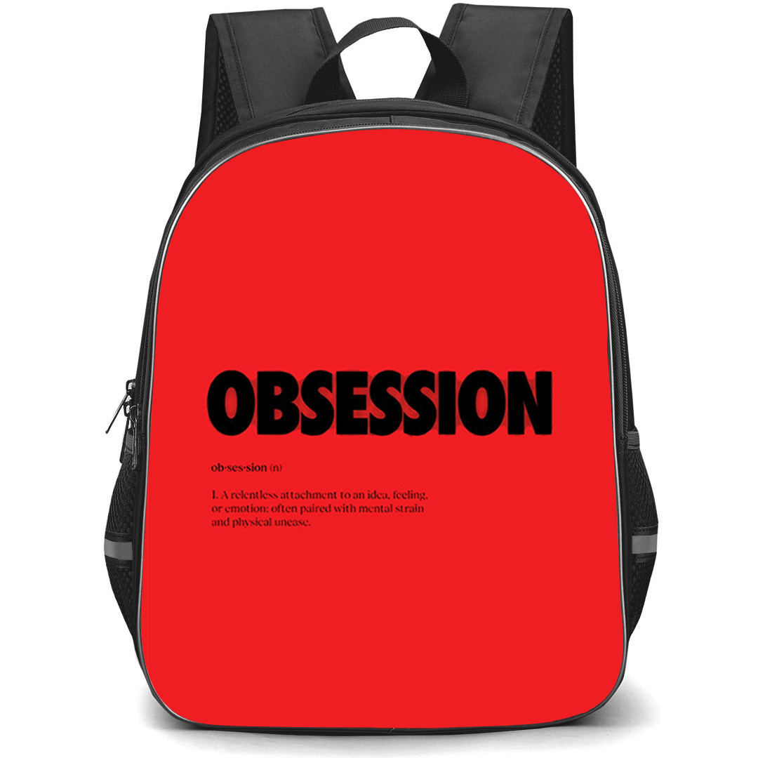 Obsession Backpack School Bag StudentPack - Obsession Minimalist Red Definition Poster