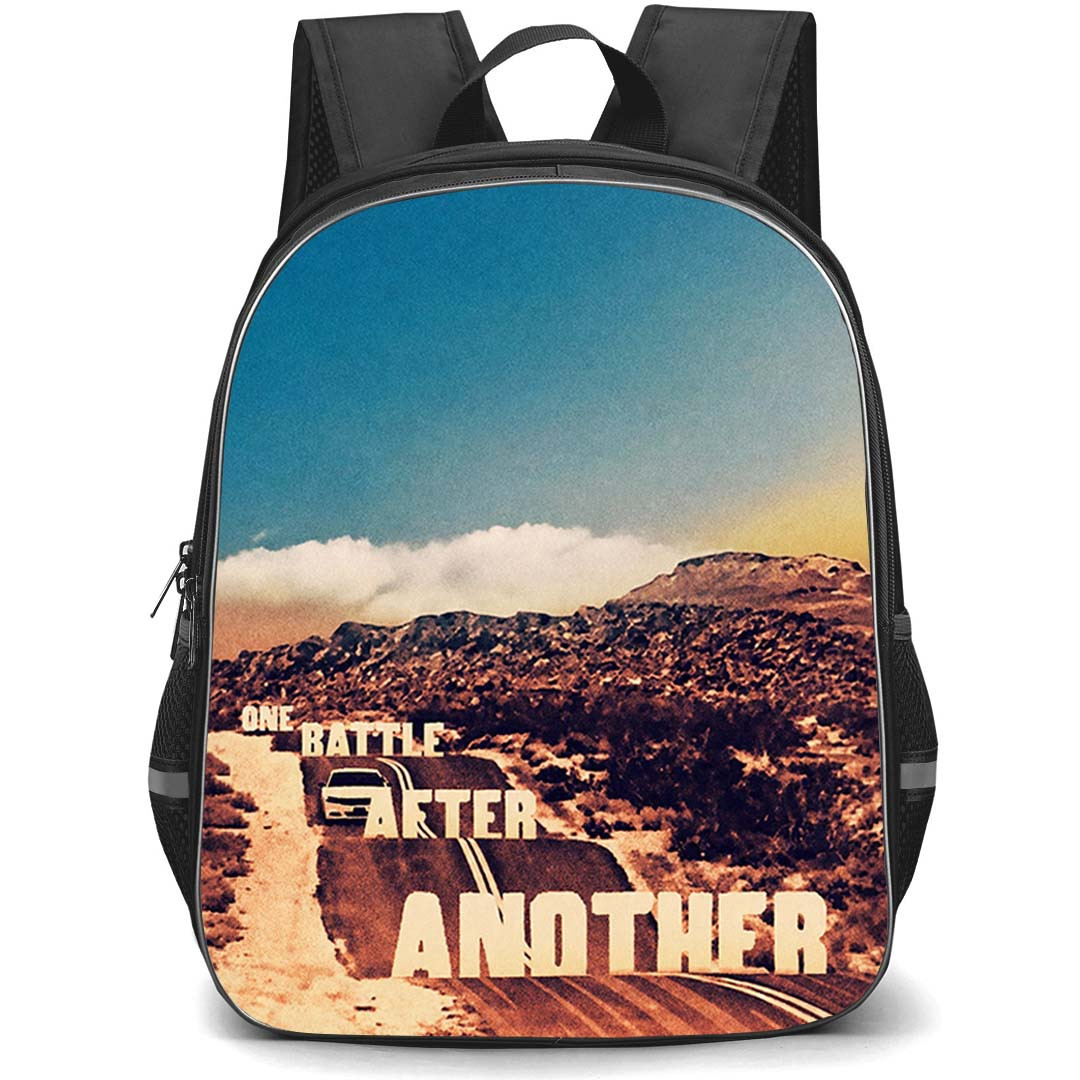 One Battle After Another Backpack School Bag StudentPack - One Battle After Another Desert Highway Movie Poster
