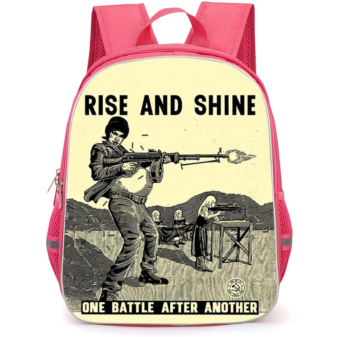 One Battle After Another Backpack School Bag StudentPack - One Battle After Another Rise And Shine Retro Poster