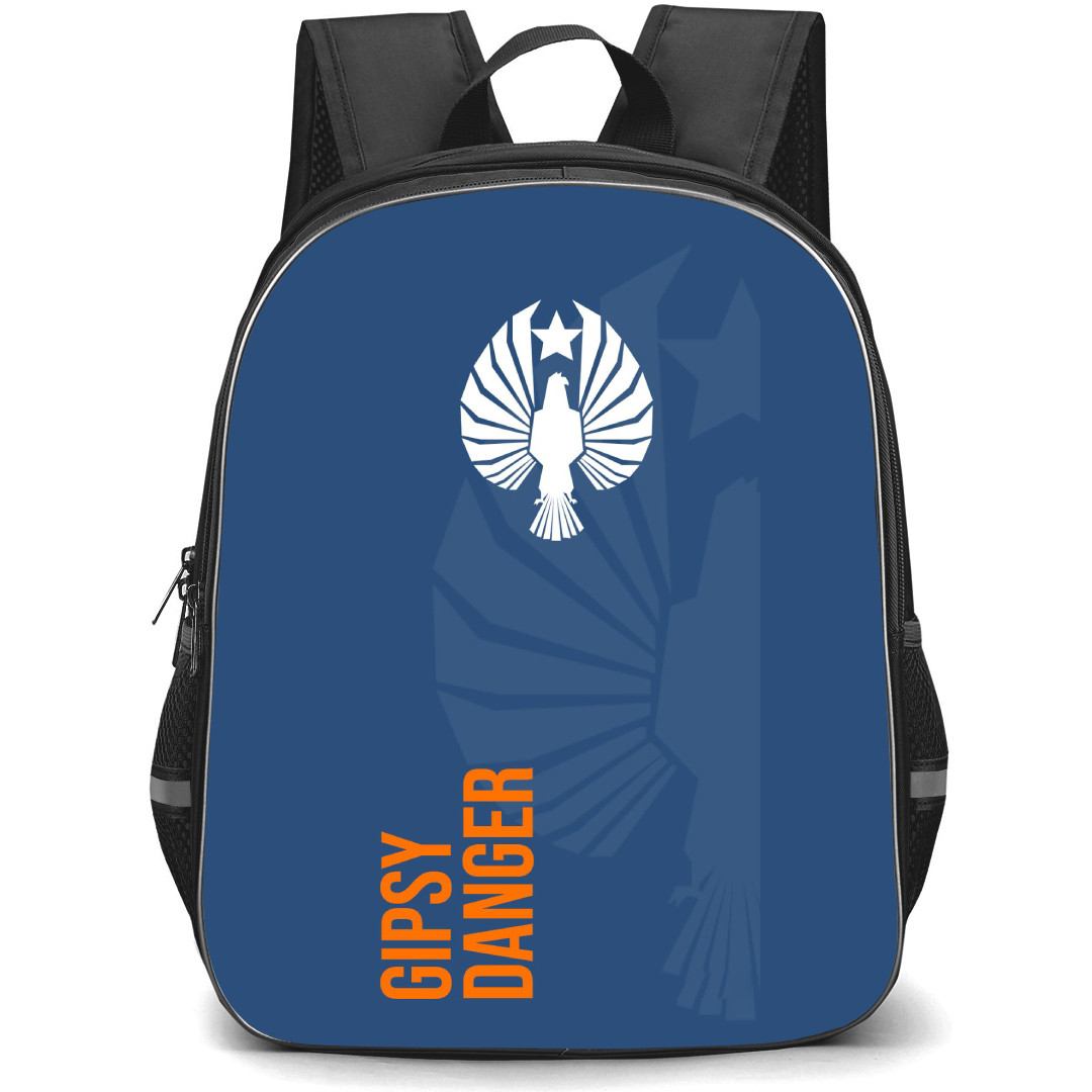 Pacific Rim Backpack StudentPack - Pacific Rim Gipsy Danger On Blue Background