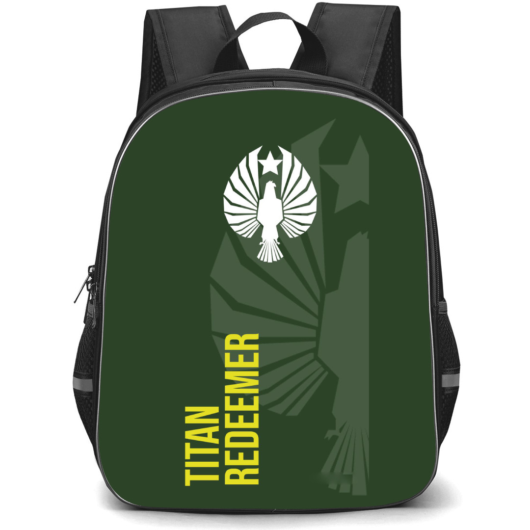 Pacific Rim Backpack StudentPack - Pacific Rim Titan Redeemer On Green Background
