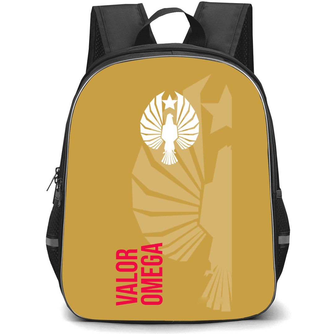 Pacific Rim Backpack StudentPack - Pacific Rim Valor Omega On Brown Background