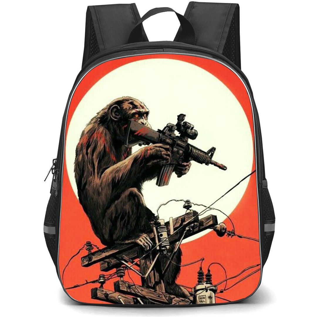 Planet of the Apes Backpack StudentPack - Ape In Utility Pole Illustration