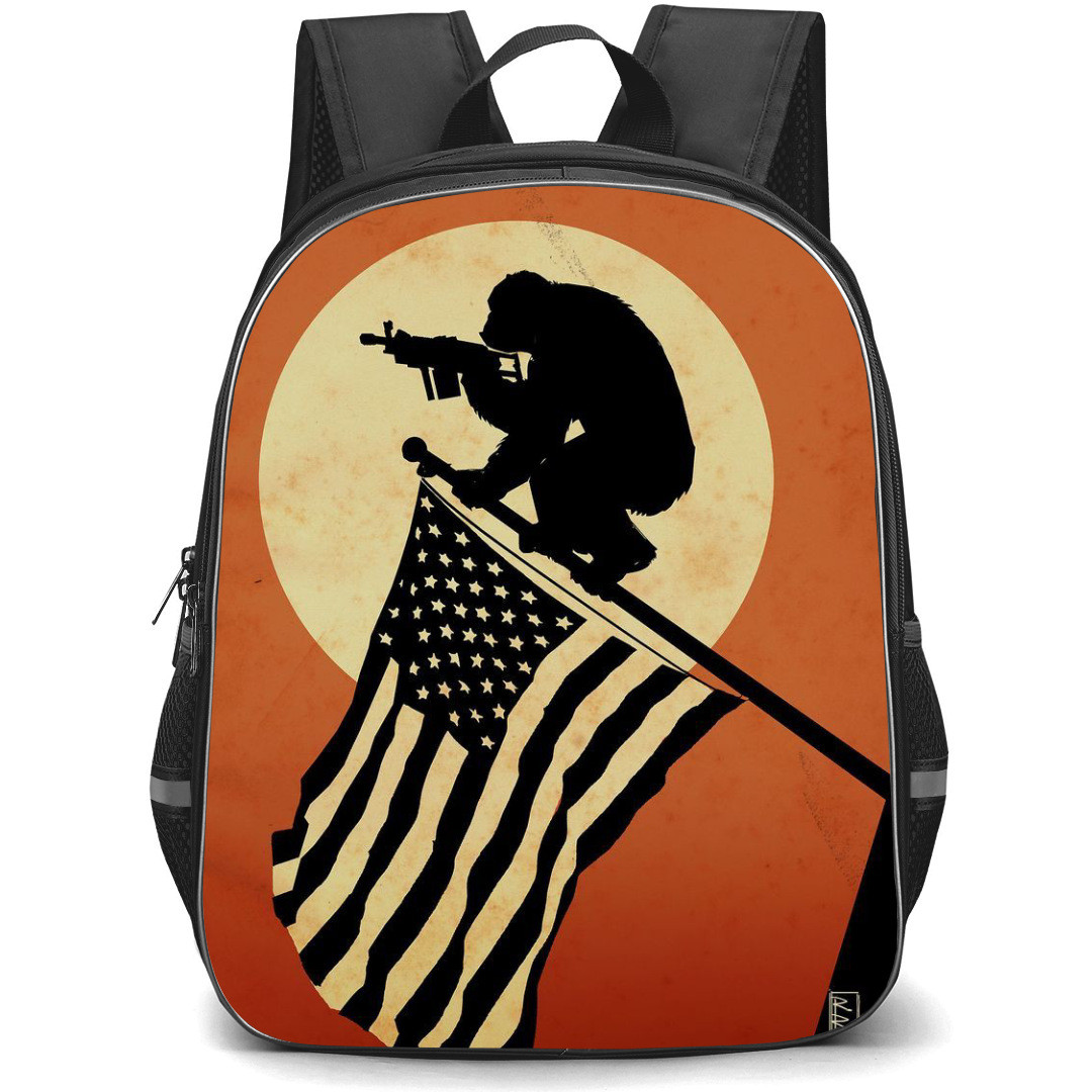 Planet of the Apes Backpack StudentPack - Ape Holding Gun Side Portrait