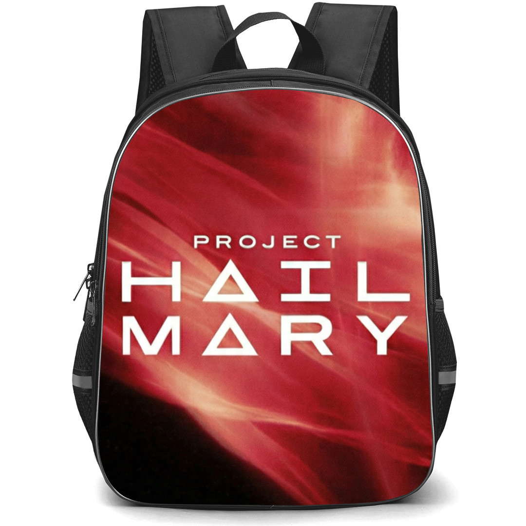 Project Hail Mary Backpack School Bag StudentPack - Series Logo In Red Gradient Background