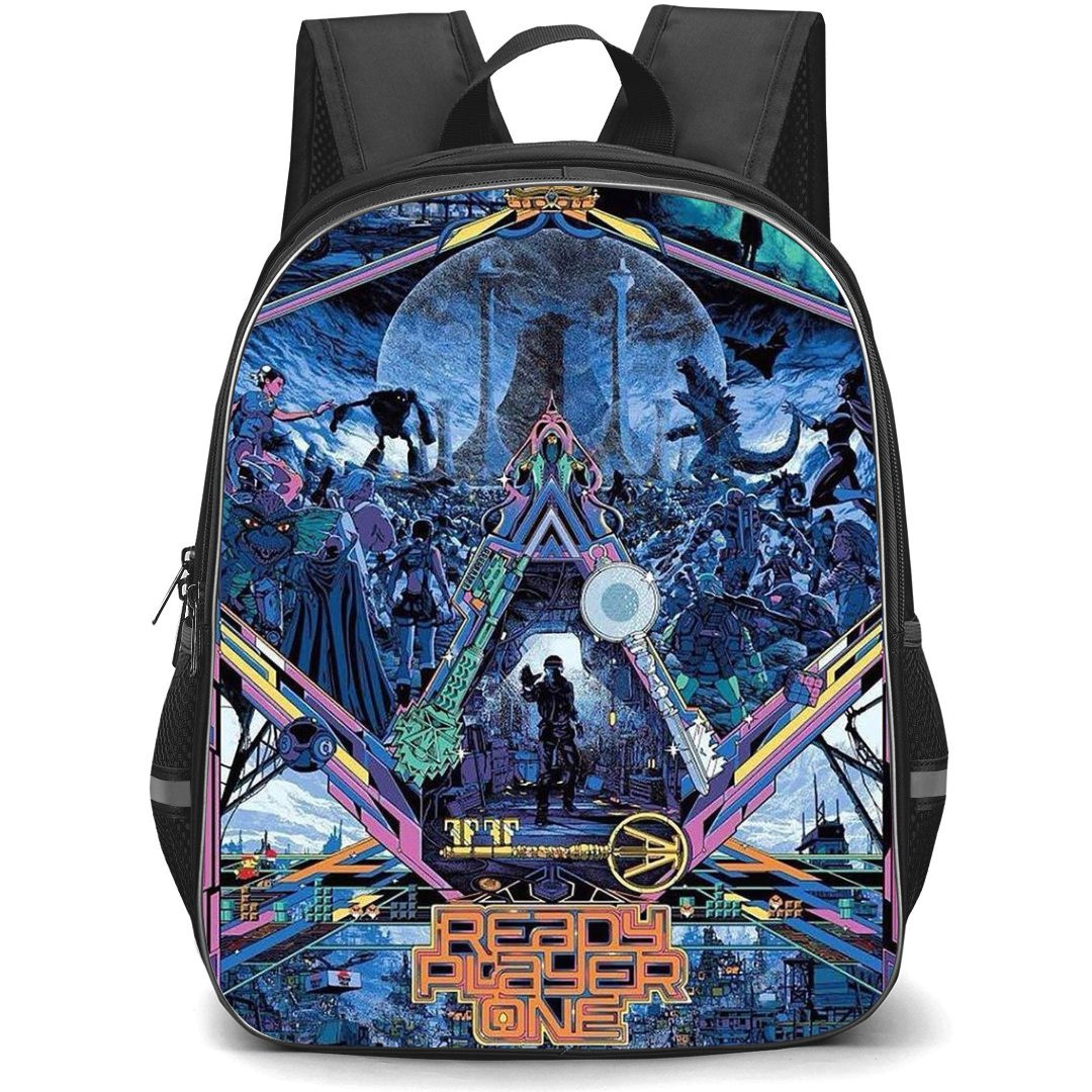 Ready Player One Backpack StudentPack - Ready Player One Cartoon Art Sticker