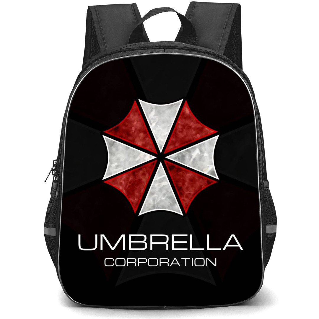 Resident Evil Backpack StudentPack - Resident Evil Umbrella Corporation Logo On Black Backgroun