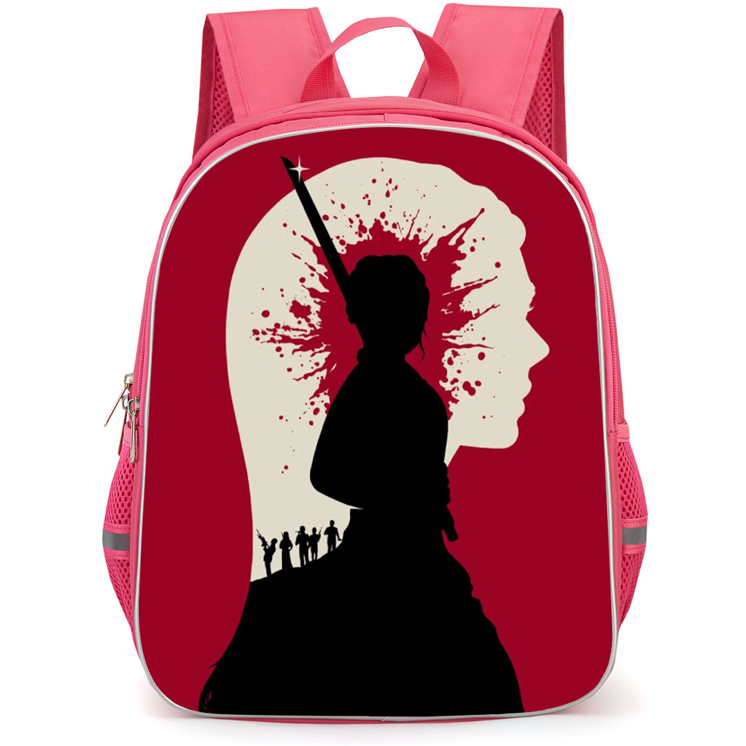 Ready Or Not 2 Here I Come Backpack School Bag StudentPack - Blood Silhouette Side Portrait Vector Art