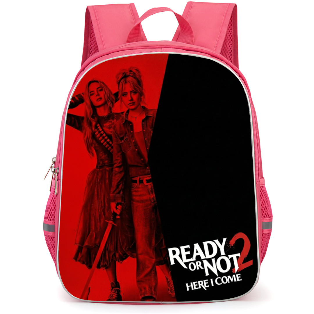 Ready Or Not 2 Here I Come Backpack School Bag StudentPack - Characters In Red and Black Series Poster