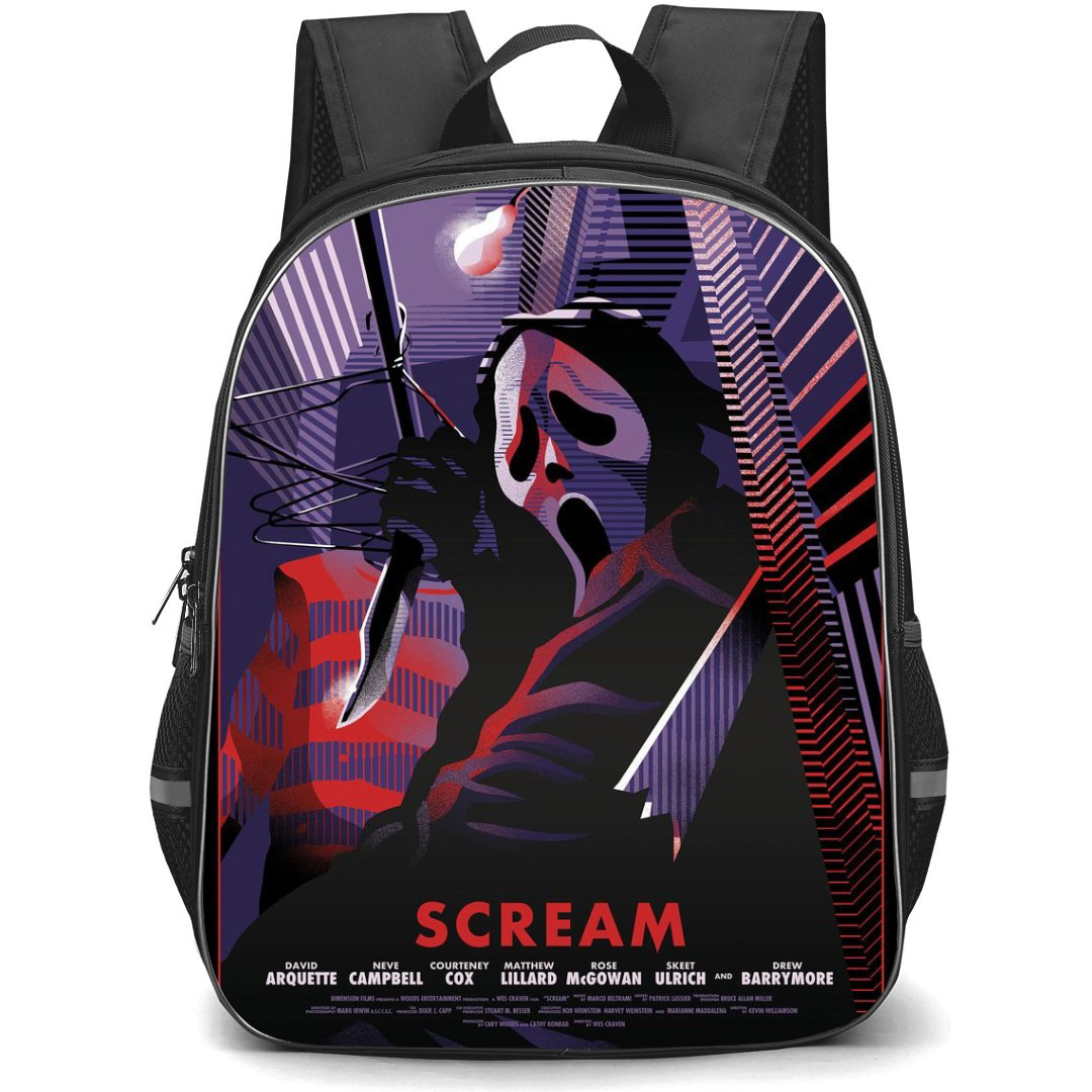 The Scream Backpack StudentPack - The Scream Holding Knief Fan Art Poster