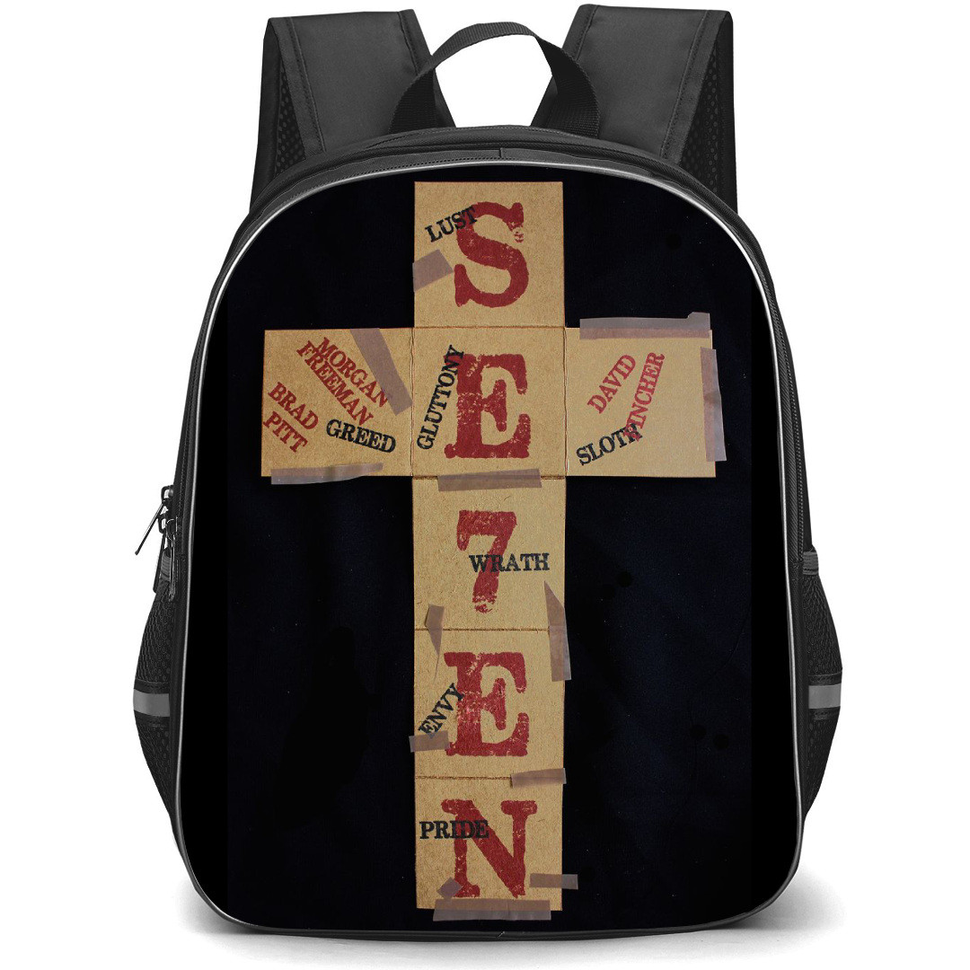 Se7en Backpack StudentPack - Se7en Cross Paper Craft On Black Background