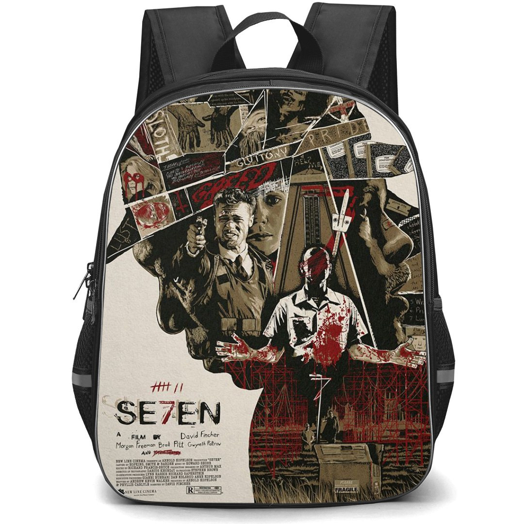 Se7en Backpack StudentPack - Se7en Illustrated Posters With Double Exposure Effects
