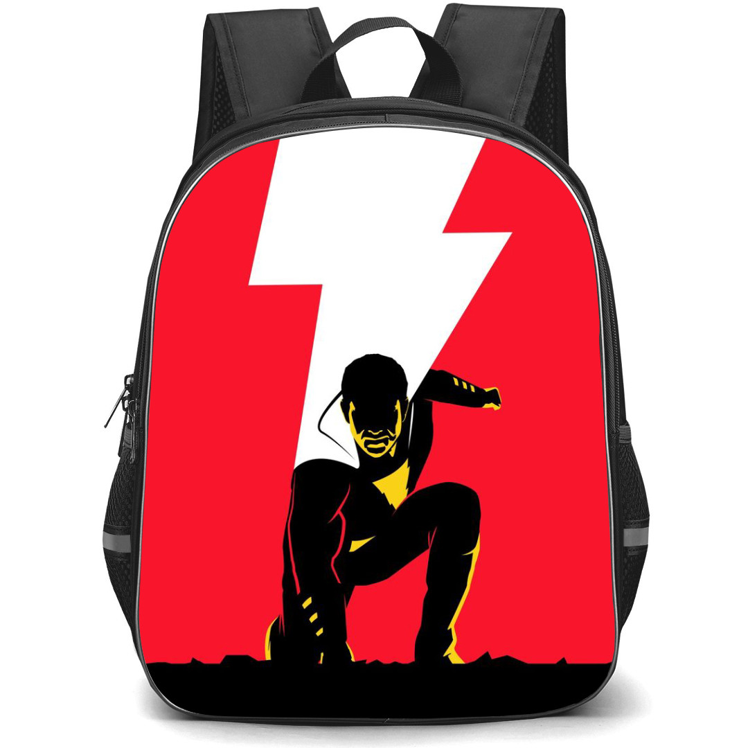 Shazam Backpack StudentPack - Shazam DC Comics Art Red Background