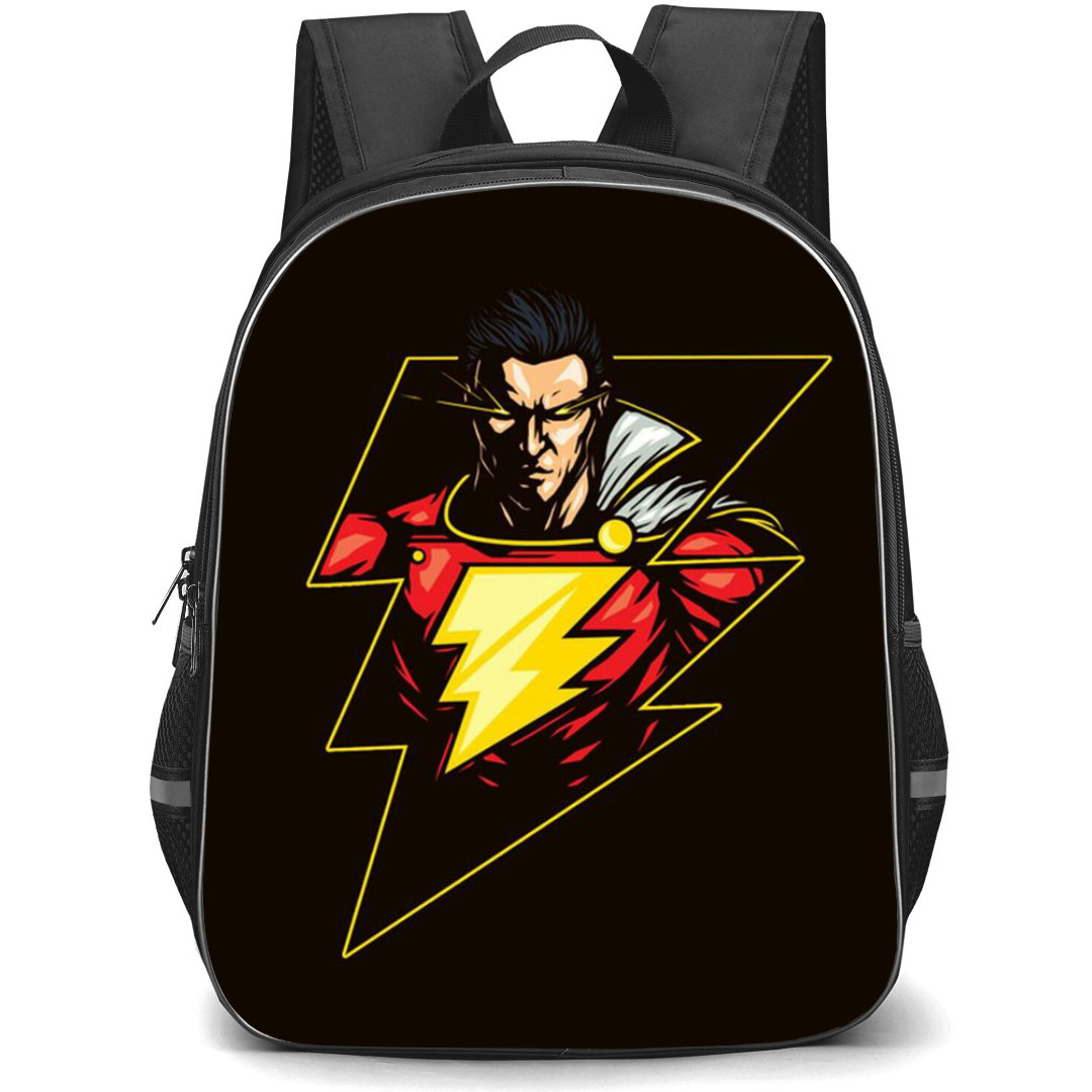 Shazam Backpack StudentPack - Shazam Minimalism Art On Black Background