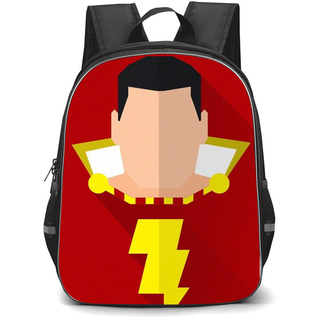 Shazam Backpack StudentPack - Shazam Minimalist Art On Red Background