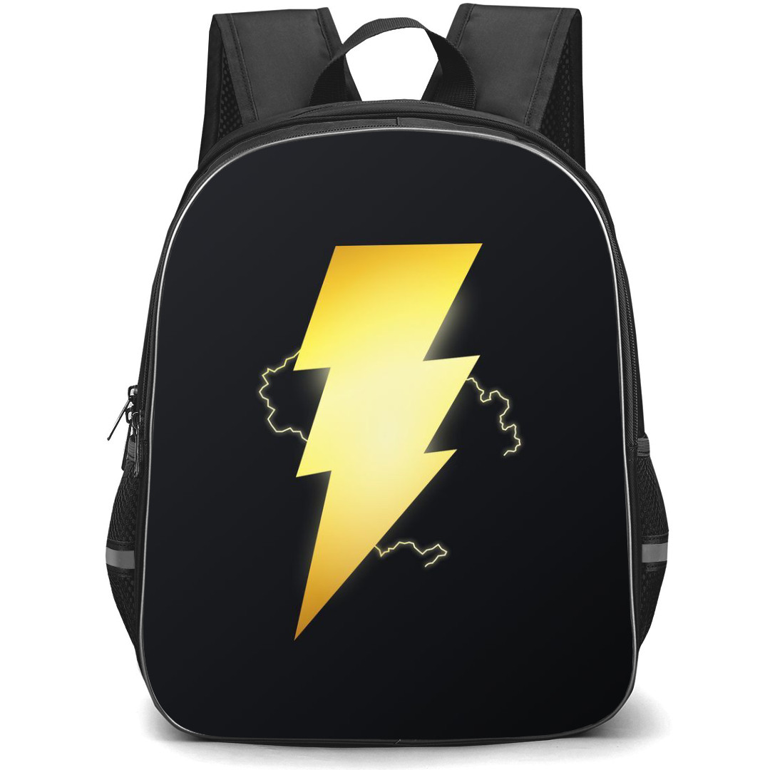 Shazam Backpack StudentPack - Shazam Thunder Icon On Black Background
