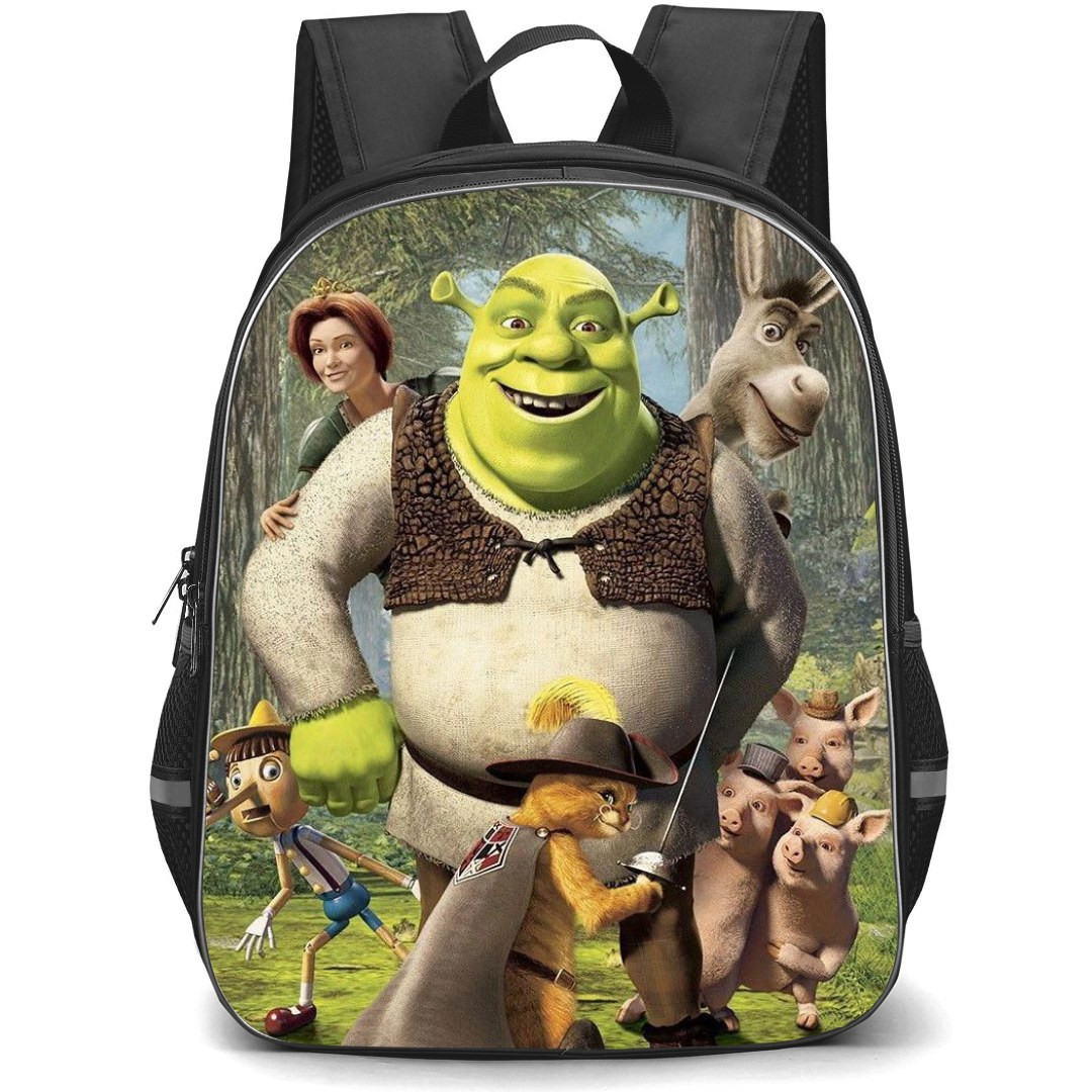 Shrek Phone Case Backpack StudentPack - Characters Smiling Forest Background