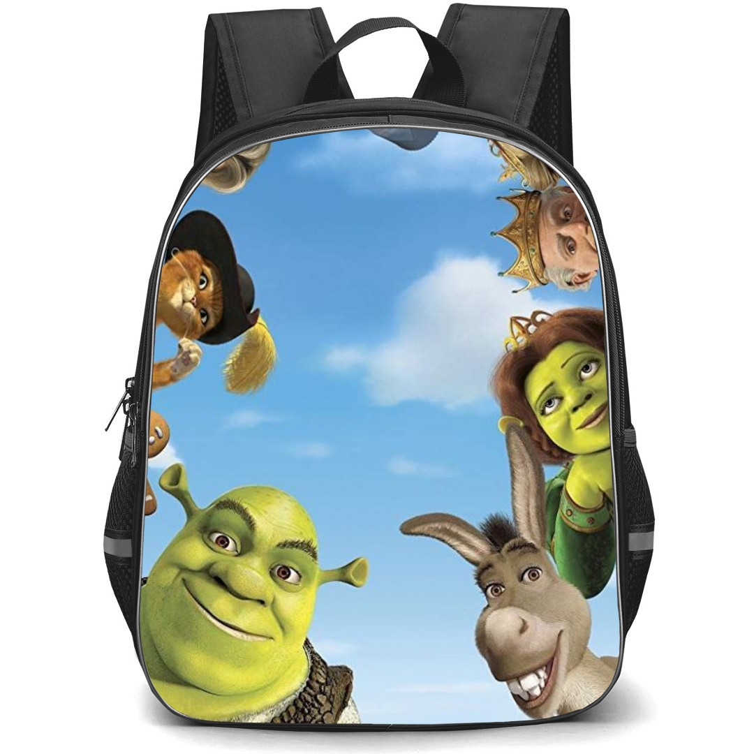 Shrek Phone Case Backpack StudentPack - Characters Smiling Sky Background