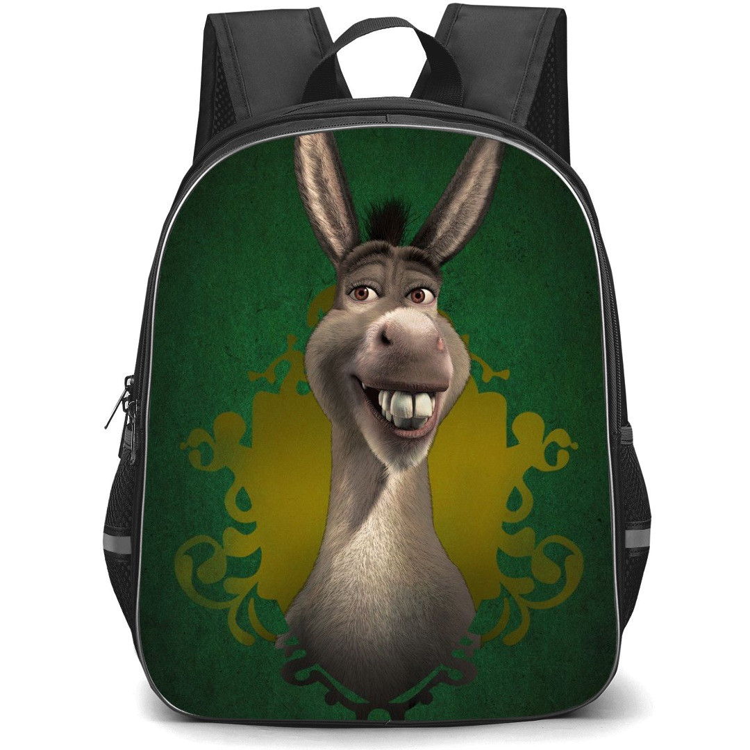 Shrek Donkey Phone Case Backpack StudentPack - Donkey Grinning Green Background Portrait