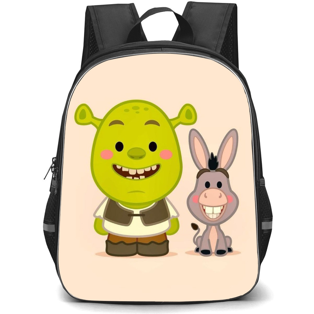Shrek Phone Case Backpack StudentPack - Shrek and Donkey Chibi Art