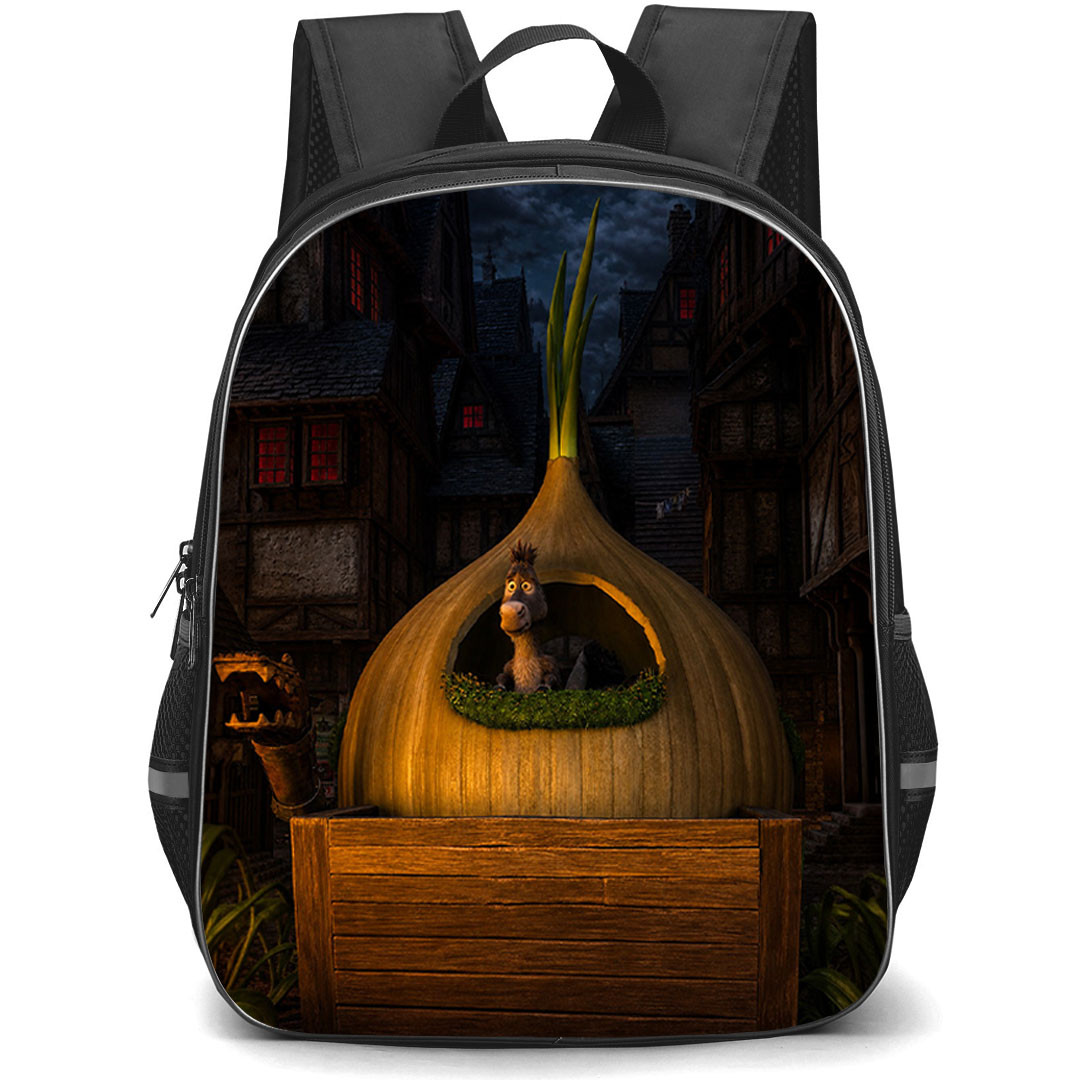 Shrek 5 Donkey Backpack School Bag StudentPack - Donkey Onion House Scene Poster