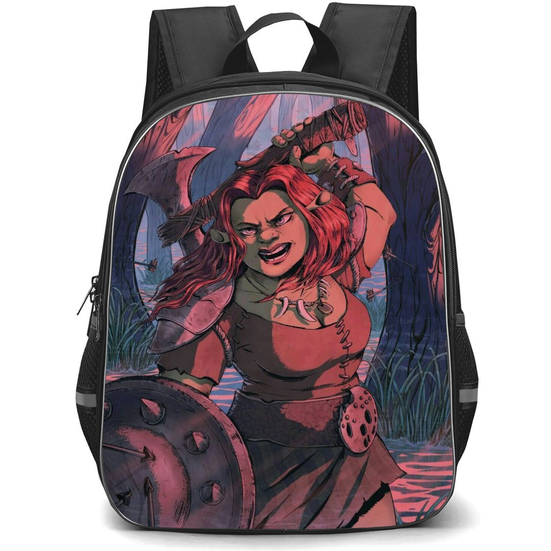 Shrek Fiona Phone Case Backpack StudentPack - Ogre Fiona Swamp at Dawn Illustration