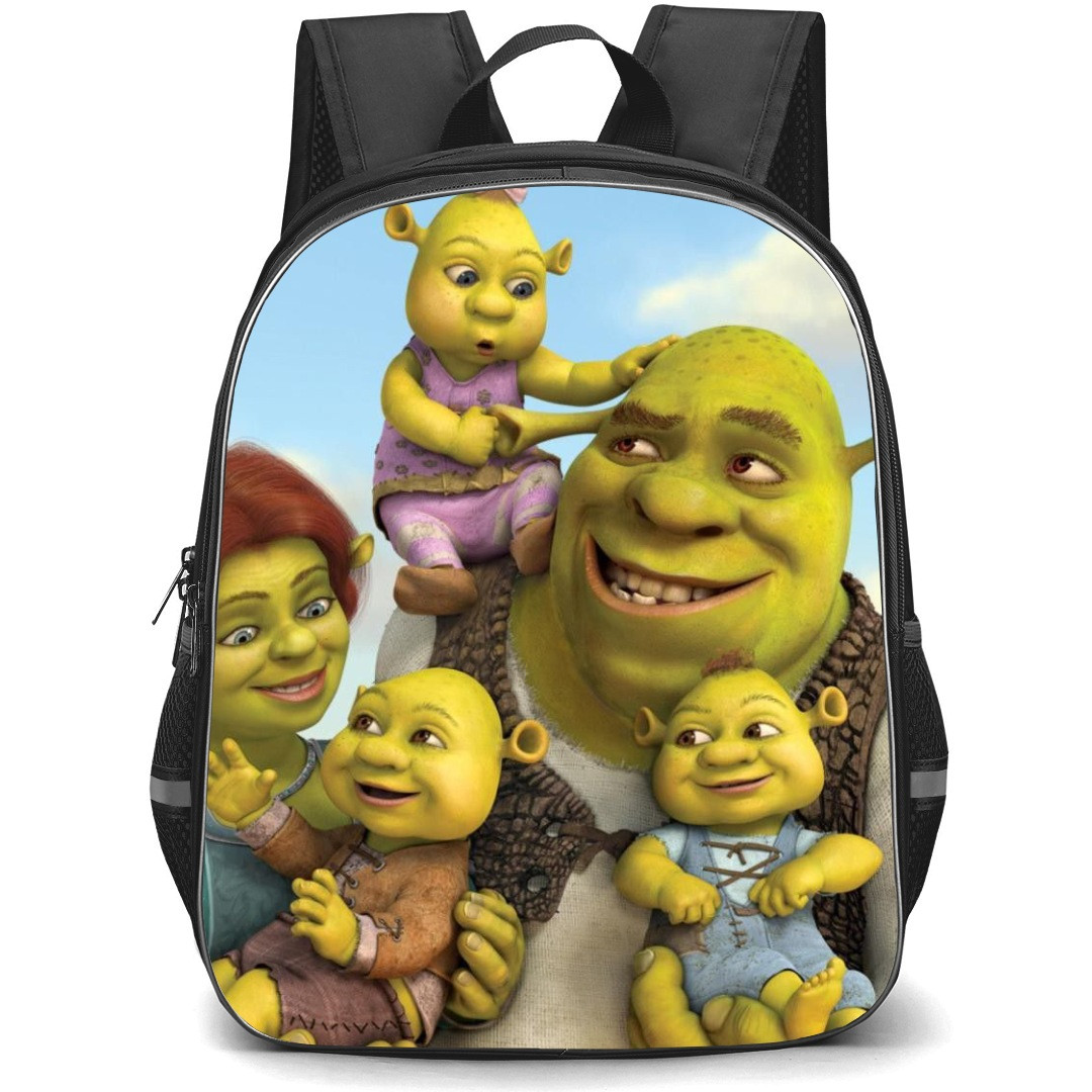 Shrek Phone Case Backpack StudentPack - Shrek Fiona and Three Babies Portrait