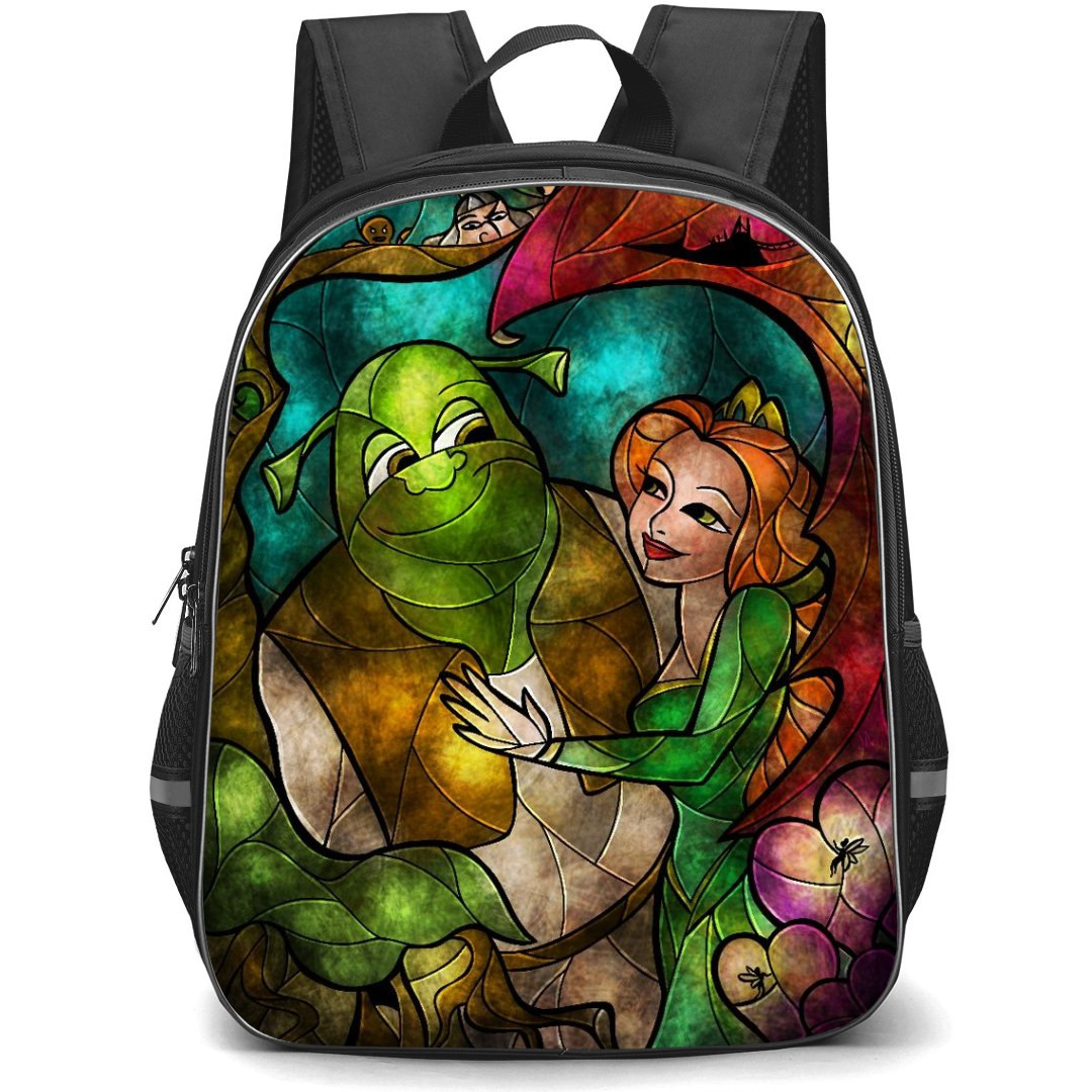 Shrek Phone Case Backpack StudentPack - Shrek And Princess Fiona Mosaic Art