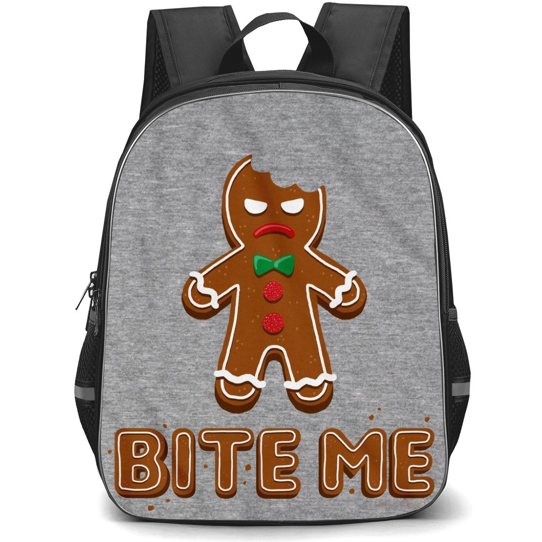 Shrek Gingerbread Man Phone Case Backpack StudentPack - Gingerbread Mad Mad Bite Me Word Art