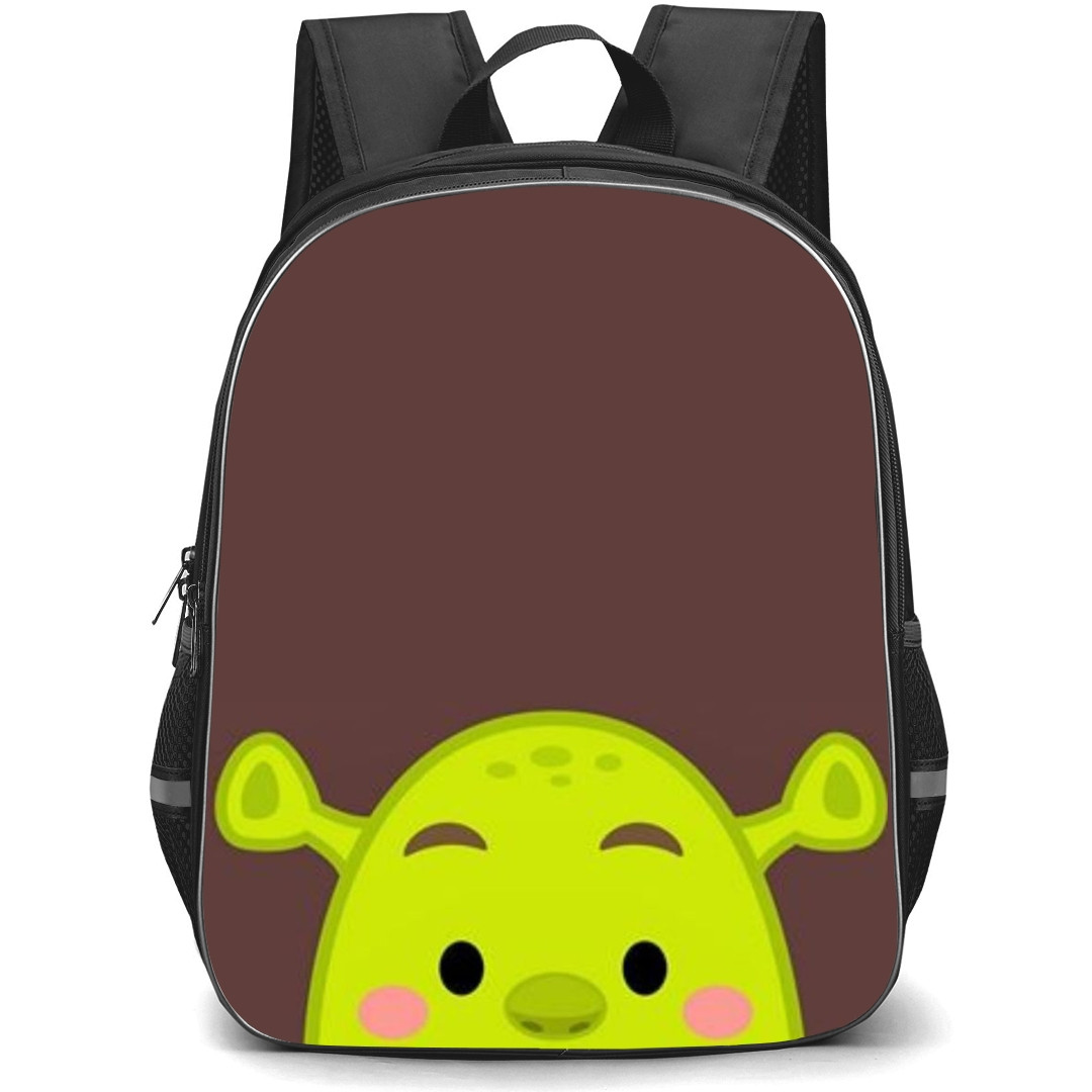 Shrek Phone Case Backpack StudentPack - Shrek Half Face Chibi Art