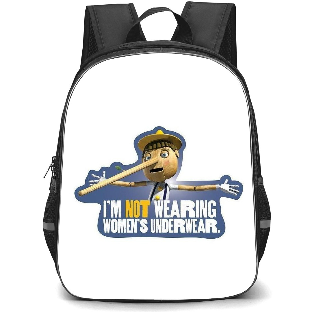 Shrek Pinocchio Phone Case Backpack StudentPack - Pinocchio Im Not Wearing Word Art
