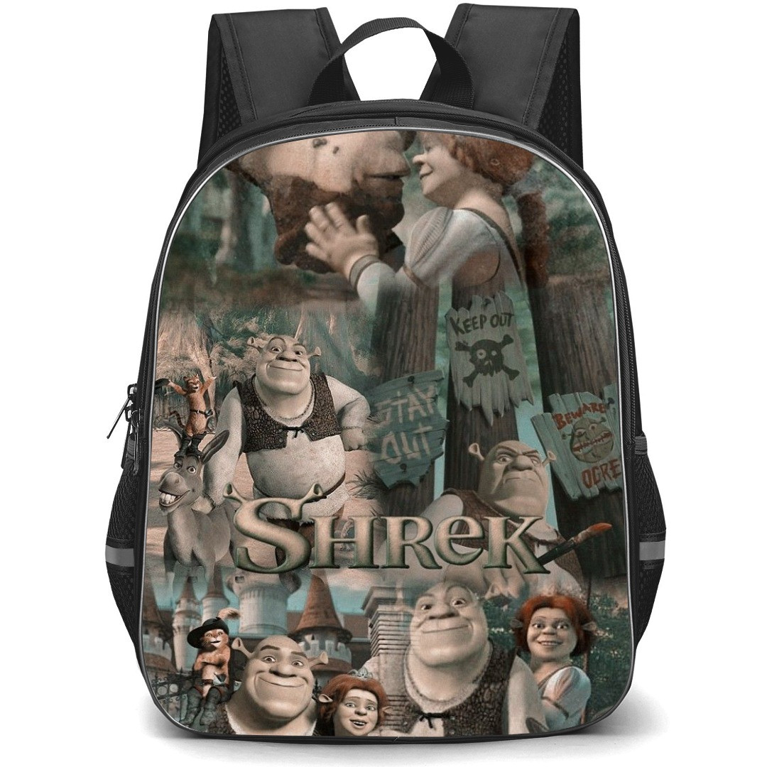 Shrek Phone Case Backpack StudentPack - Shrek and Fiona Upside Down Collage