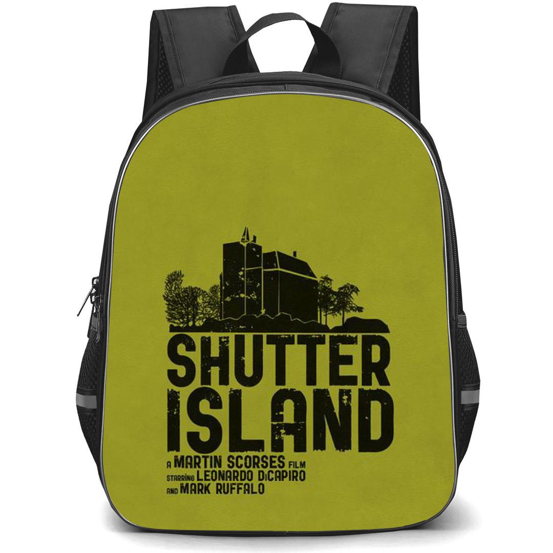 Shutter Island Backpack StudentPack - Shutter Island Minimalist Art Green Background