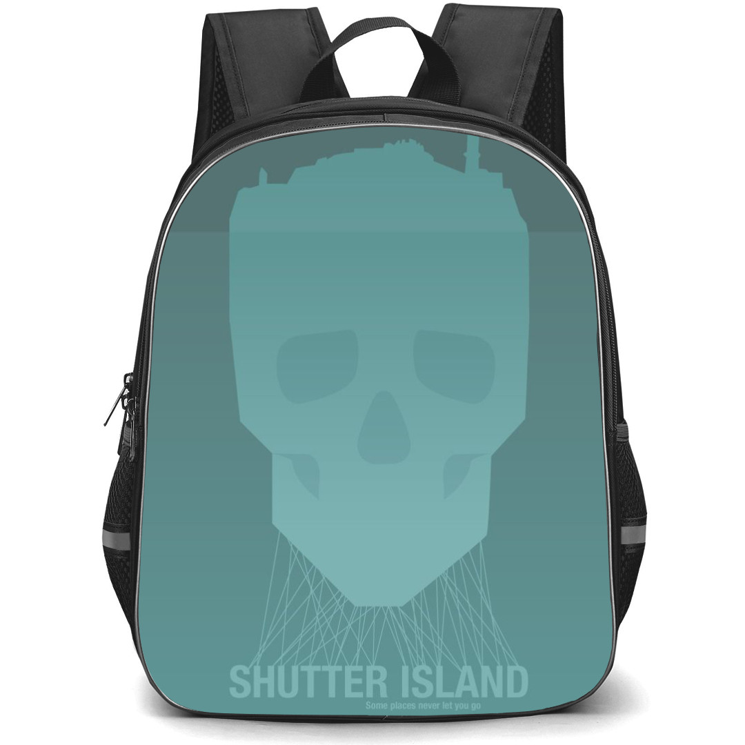 Shutter Island Backpack StudentPack - Shutter Island Minimalist Skull Art Poster