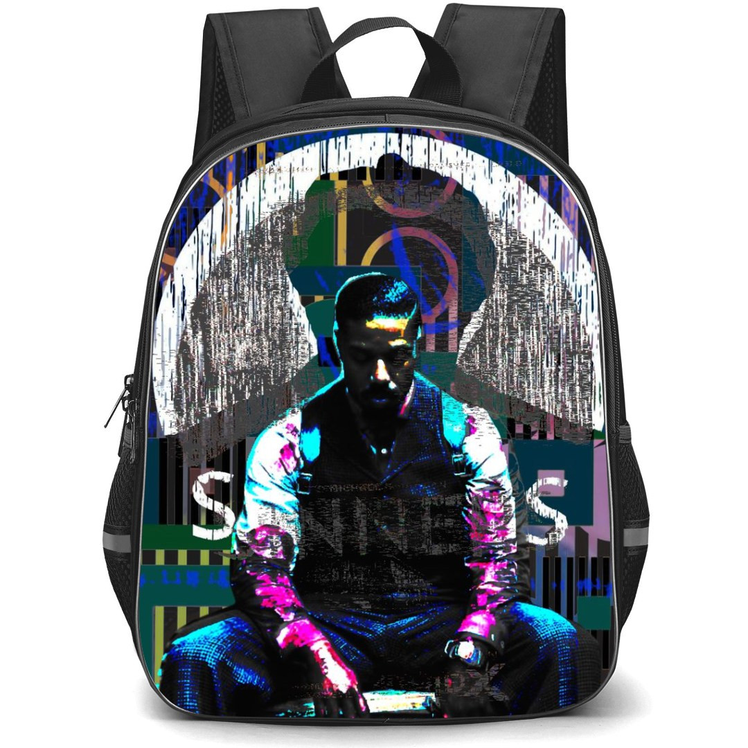 Sinners Smoke Backpack School Bag StudentPack - Smoke Sitting Fierce Glitch Series Poster