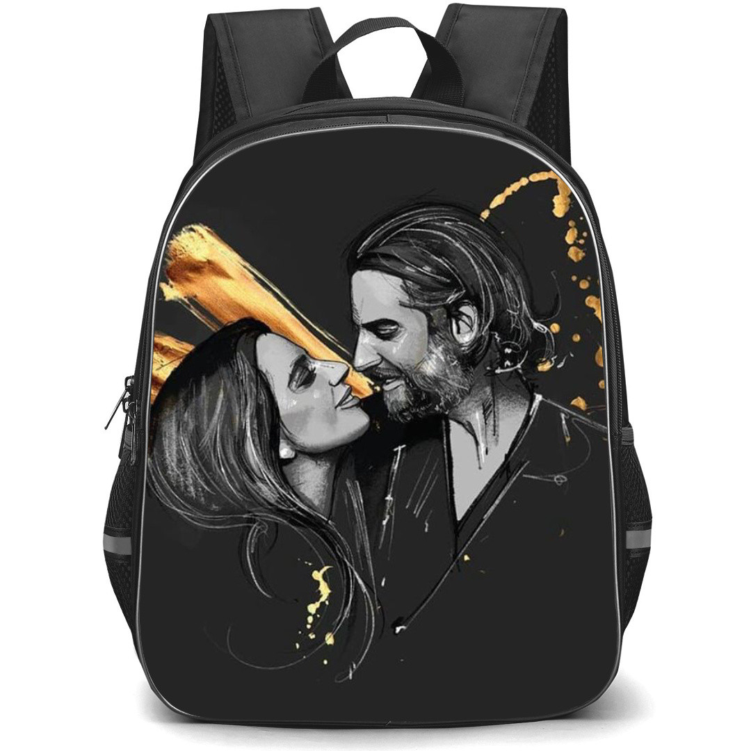 A Star Is Born Backpack StudentPack - A Star Is Born Born Bradley Cooper And Lady Gaga Sketch On Black Background