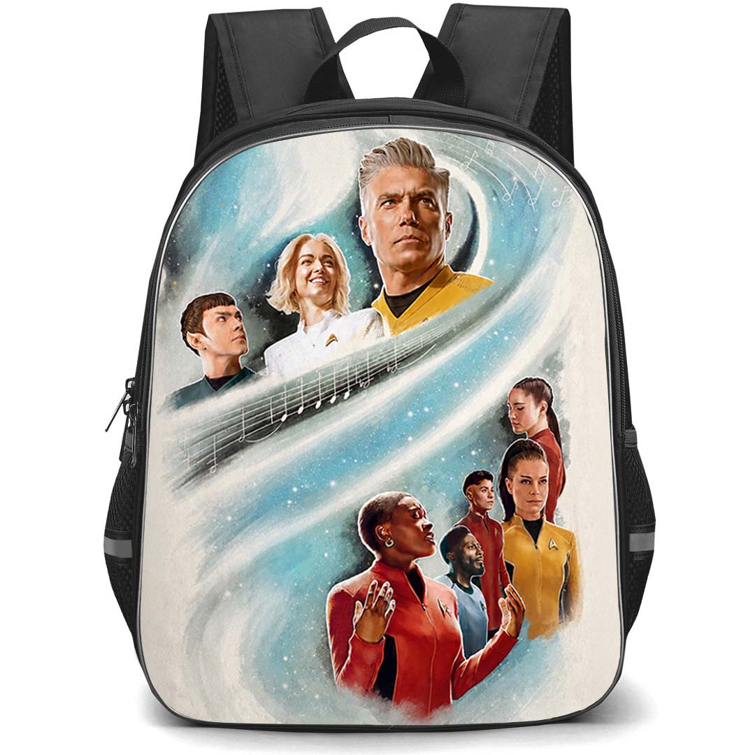 Star Trek Strange New Worlds Backpack School Bag StudentPack - Star Trek Strange New Worlds Captain Christopher Pike Crew Poster