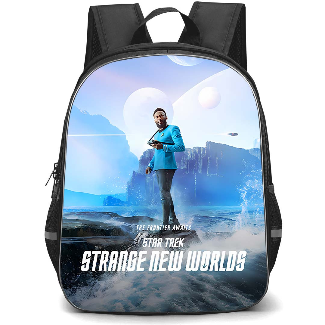 Star Trek Strange New Worlds Dr Joseph MBenga Backpack School Bag StudentPack - Dr Joseph MBenga Alien Ocean Planet Poster