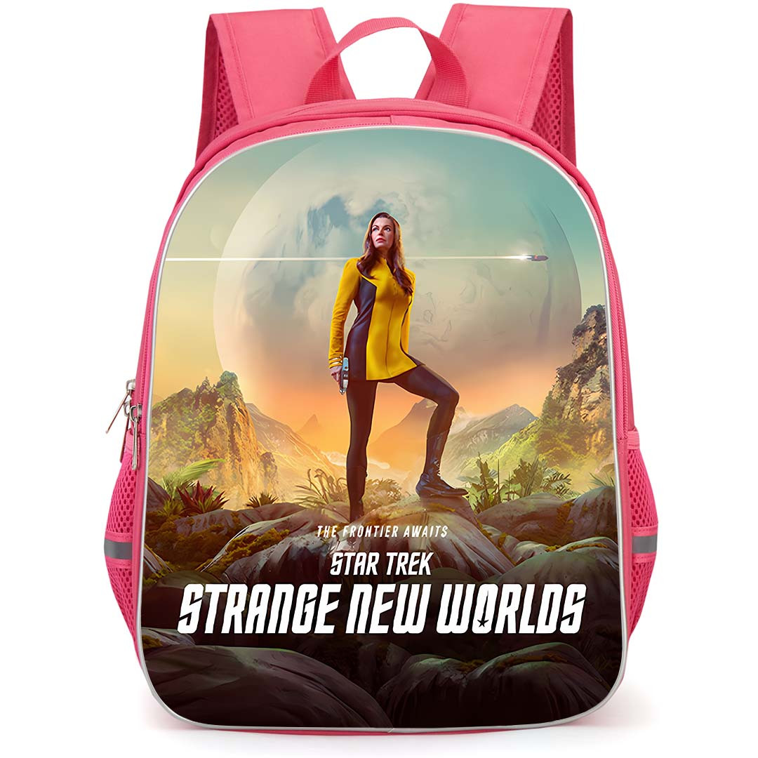 Star Trek Strange New Worlds Commander Una Chin-Riley Backpack School Bag StudentPack - Commander Una Chin-Riley Frontier Awaits Poster