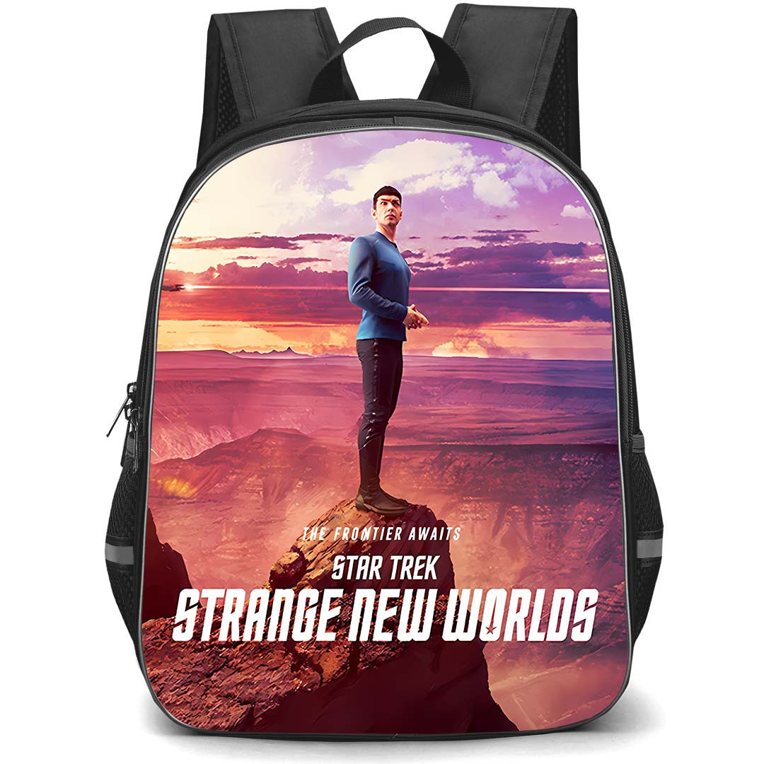 Star Trek Strange New Worlds Lt Spock Backpack School Bag StudentPack - Lt Spock Cosmic Desert World Poster