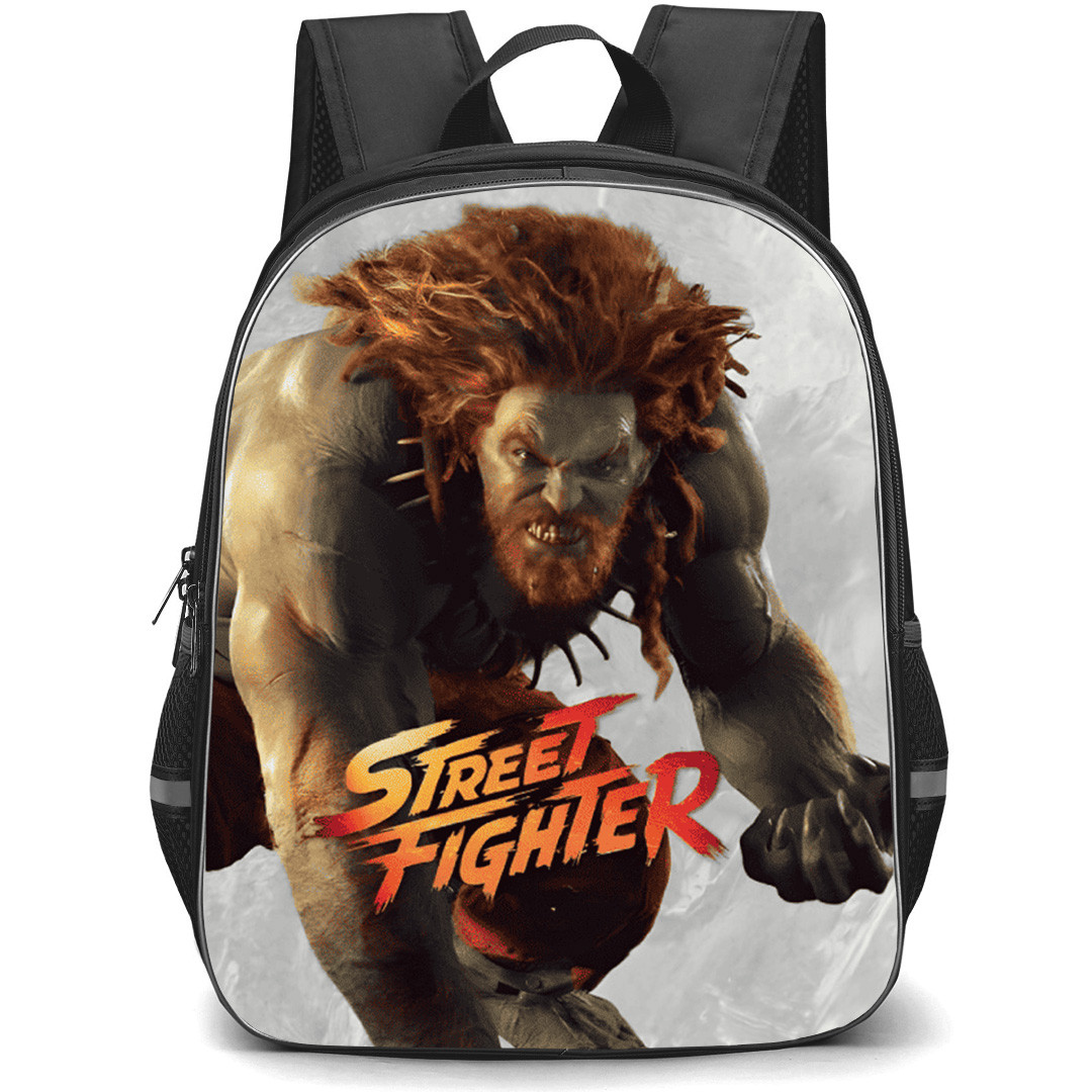 Street Fighter Blanka Backpack School Bag StudentPack - Blanka Fighting Stance Portrait Poster