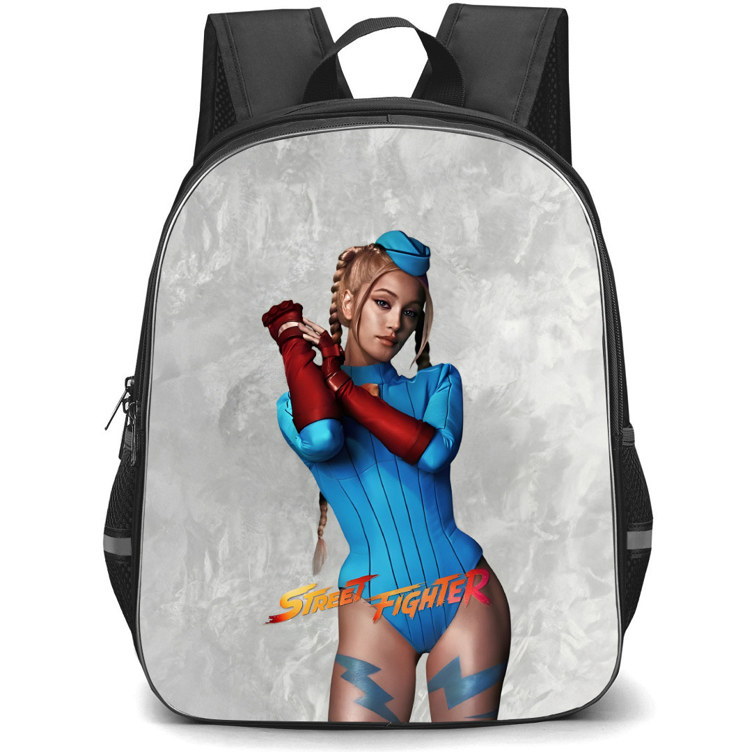 Street Fighter Cammy Backpack School Bag StudentPack - Cammy Fighting Stance Portrait Poster
