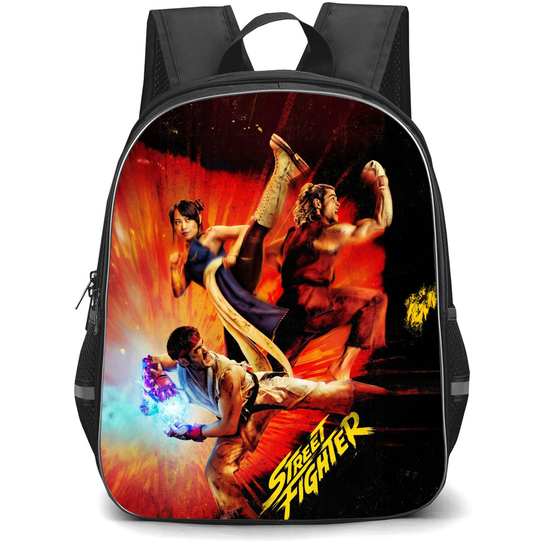 Street Fighter Backpack School Bag StudentPack - Street Fighter Characters Fighting Series Poster