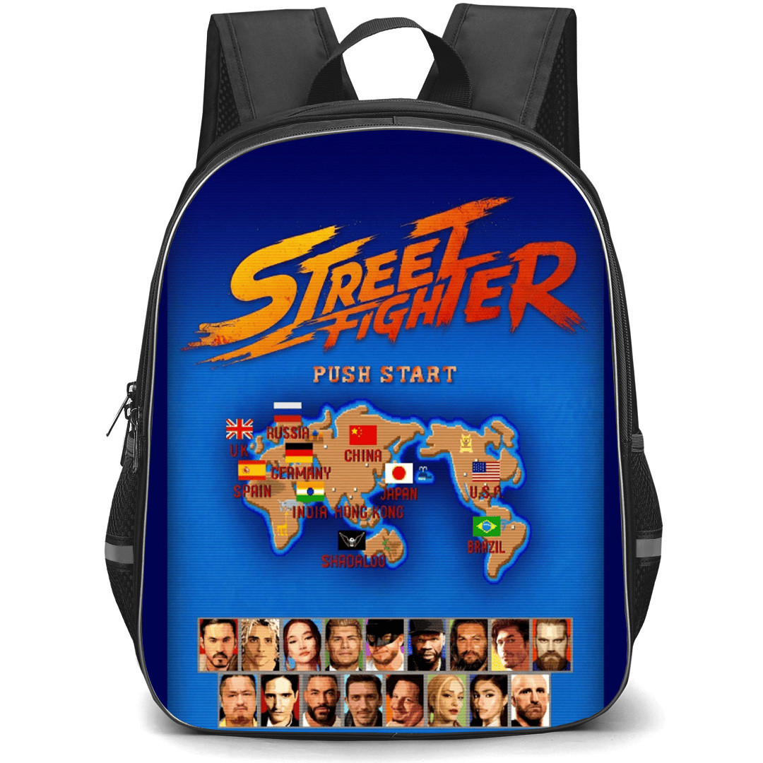Street Fighter Backpack School Bag StudentPack - Street Fighter Characters Selection Poster