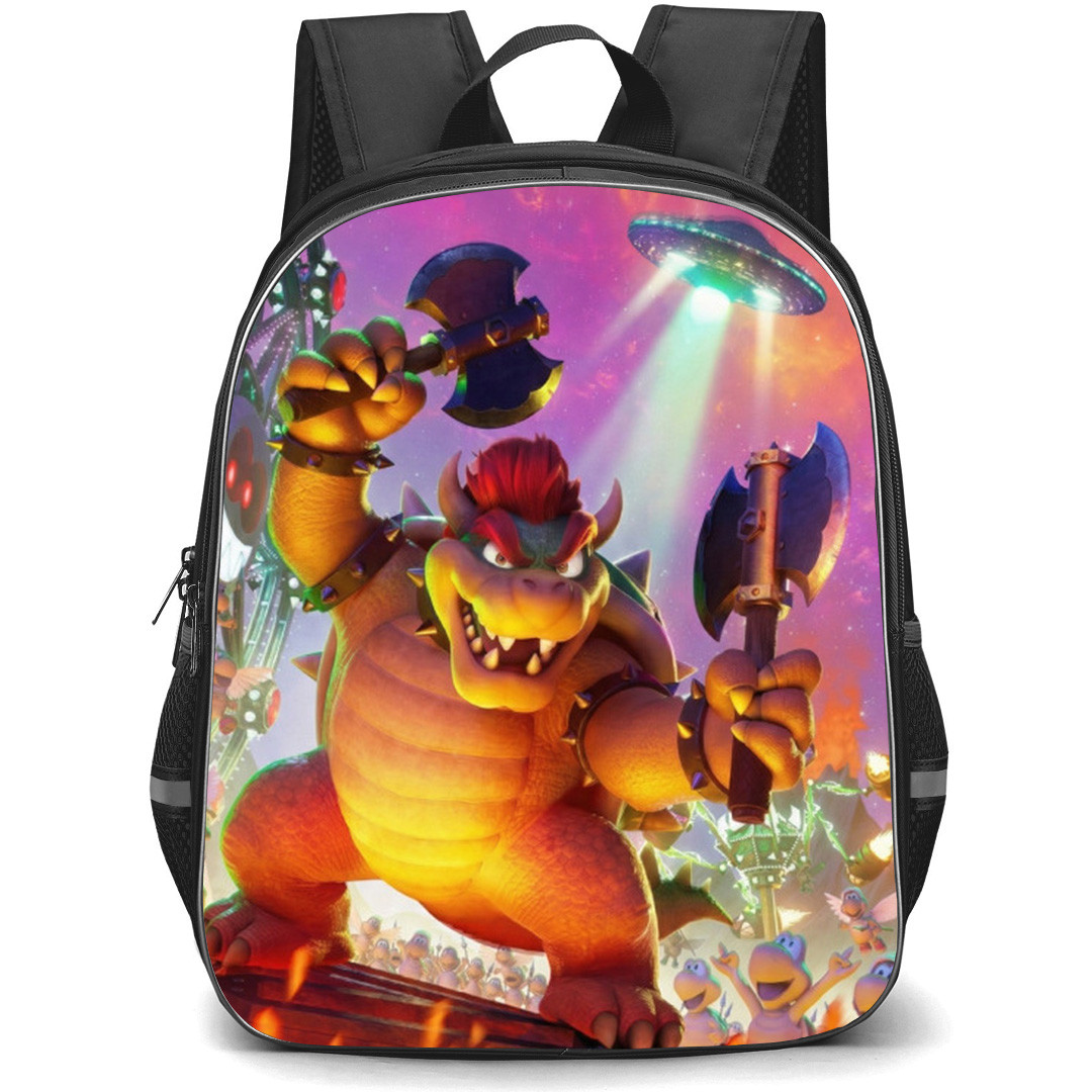The Super Mario Galaxy Bowser Jr Backpack School Bag StudentPack - Bowser War Fierce Portrait Poster