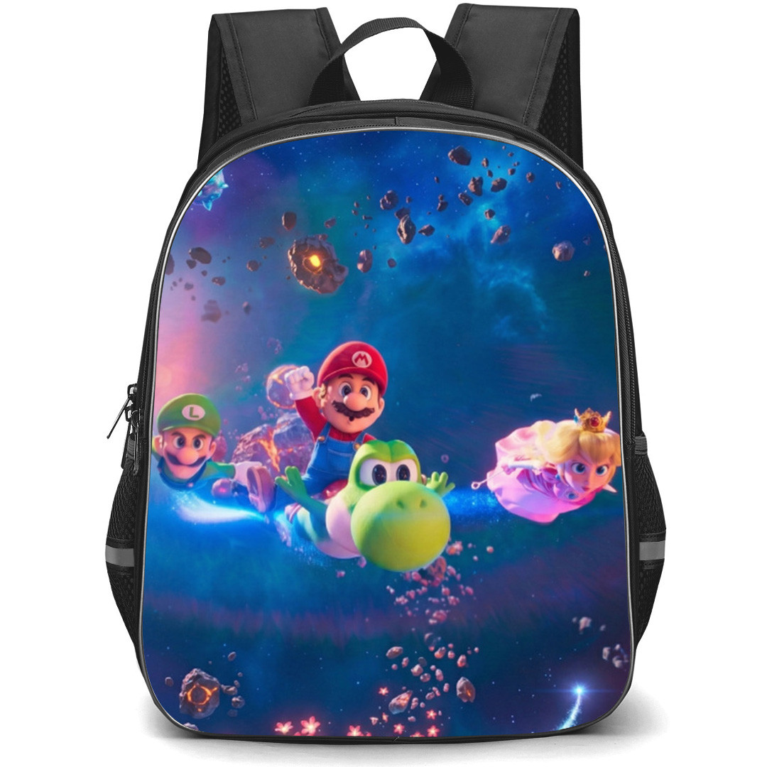 The Super Mario Galaxy Backpack School Bag StudentPack - The Super Mario Galaxy Flying In Space Poster