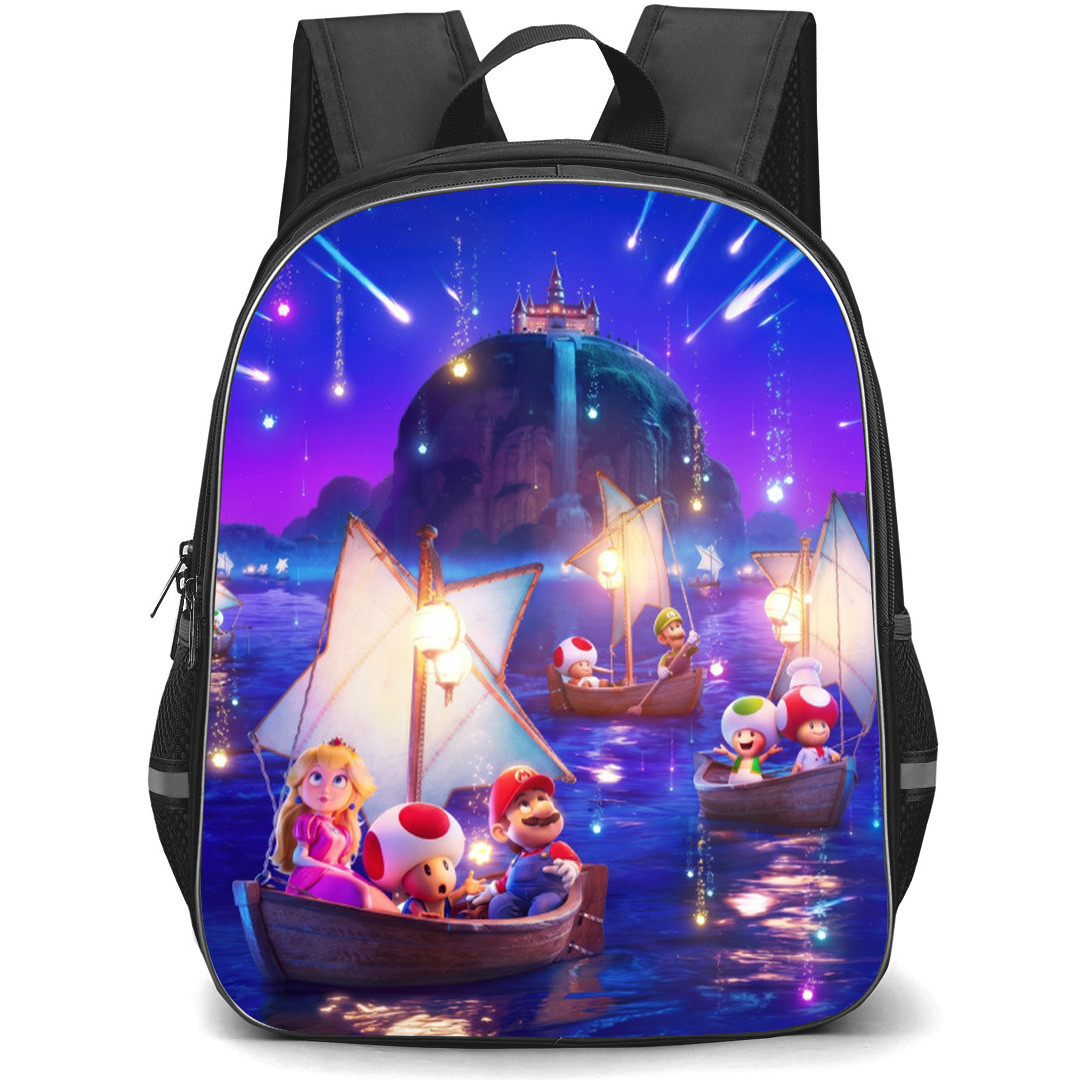 The Super Mario Galaxy Backpack School Bag StudentPack - The Super Mario Galaxy Riding A Boat Poster