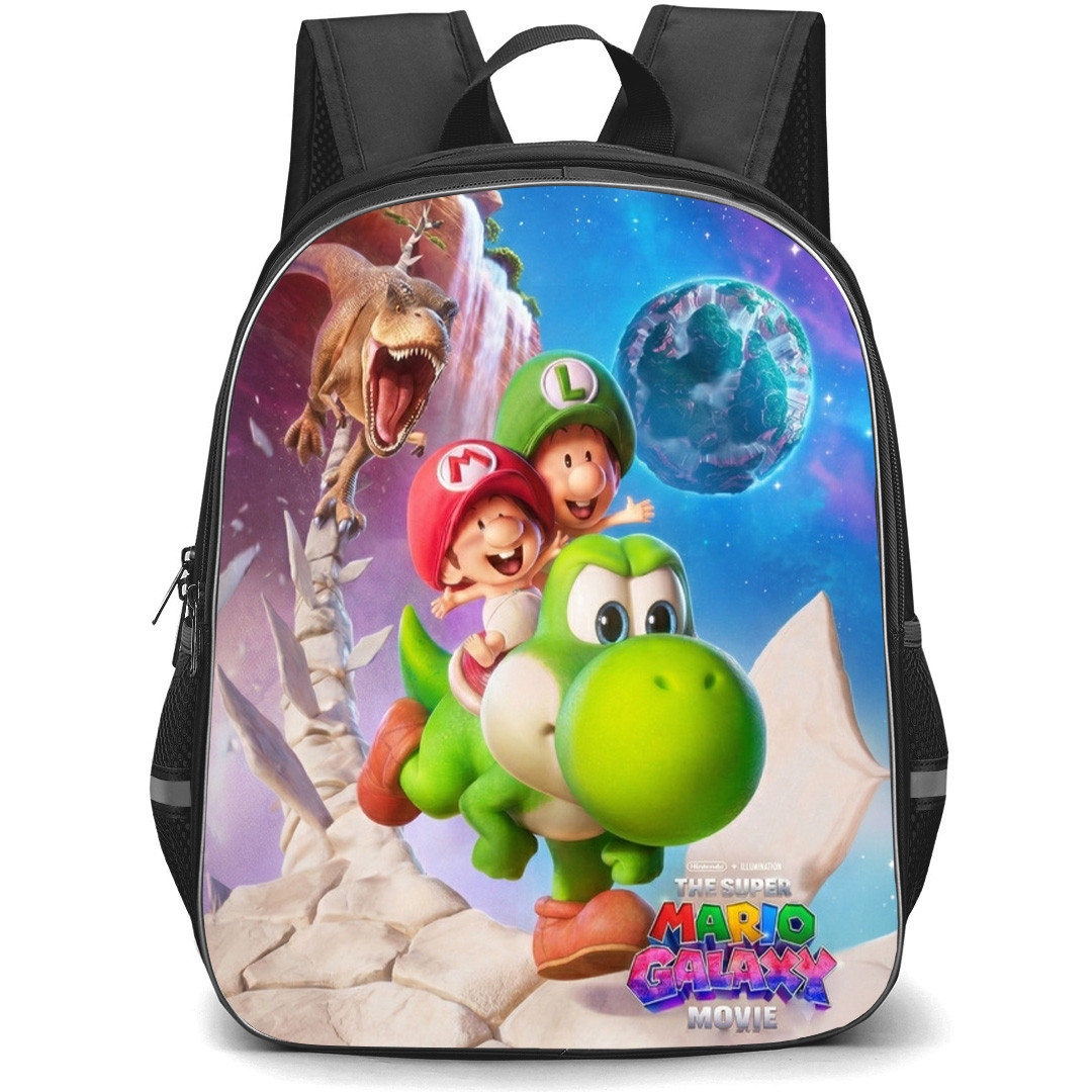 The Super Mario Galaxy Backpack School Bag StudentPack - The Super Mario Galaxy Running Dinosaur Poster